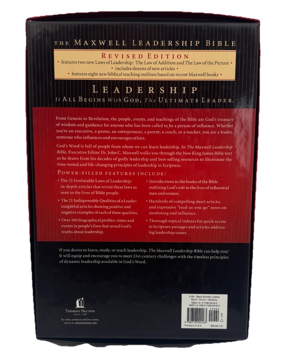 Maxwell Leadership Bible-NKJV by Nelson Bibles Staff 2007, Leather, New!