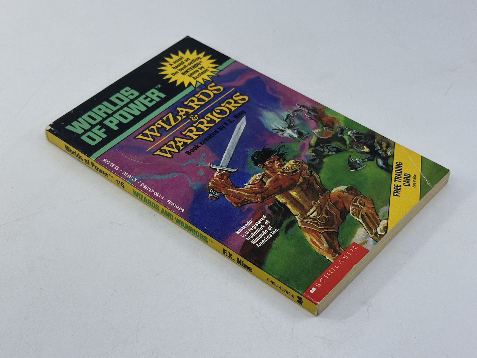 Wizards & Warriors Worlds of Power #5 Nintendo NES w/ Trading Card F. X. Nine