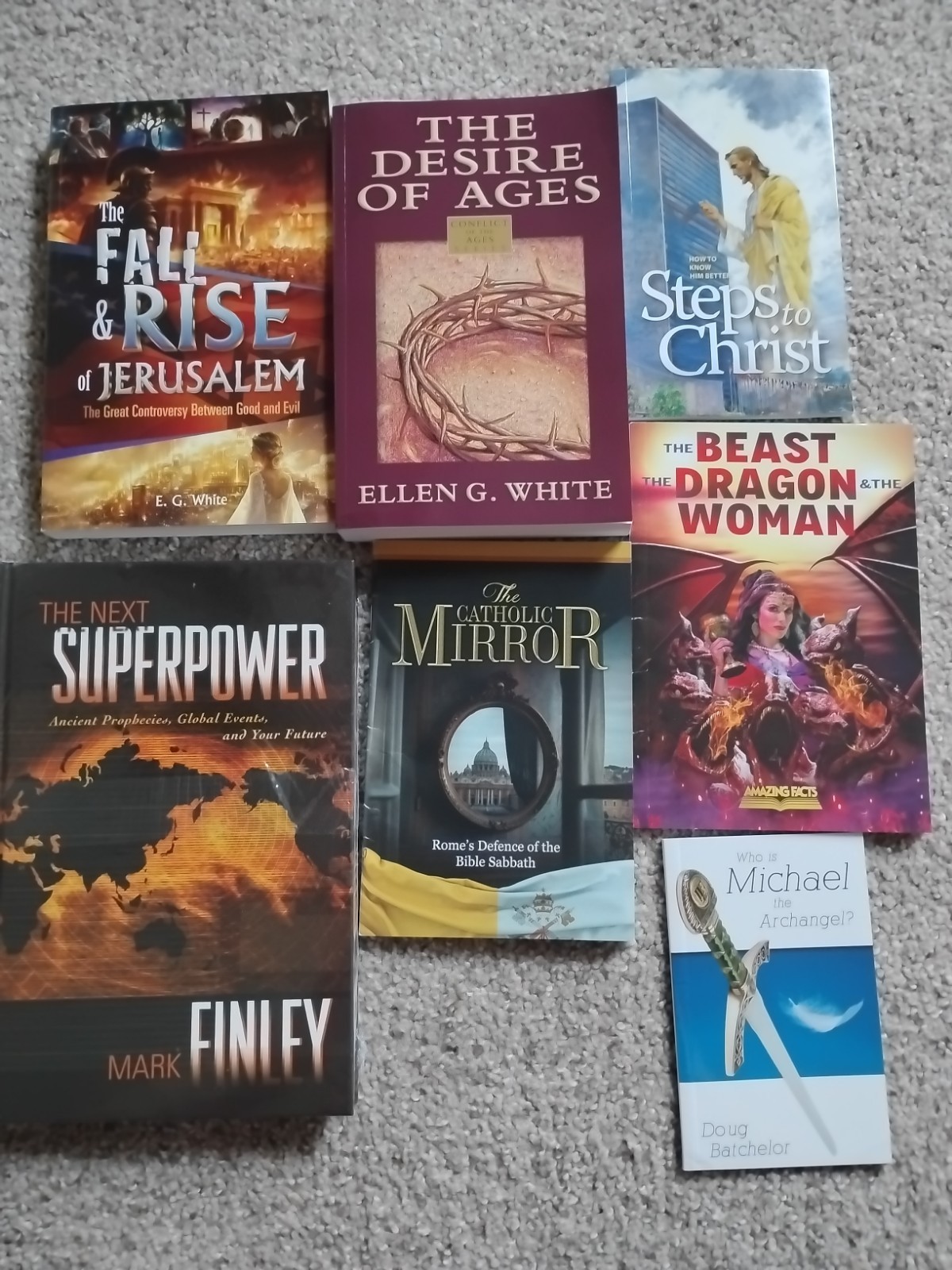 Seventh Day Adventist Lot E.G. White Finley Batchelor Amazing Facts NKJV