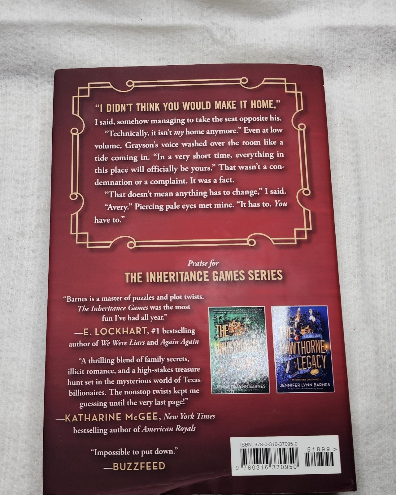 The Final Gambit- An Inheritance Games Novel By Jennifer Lynn Barnes