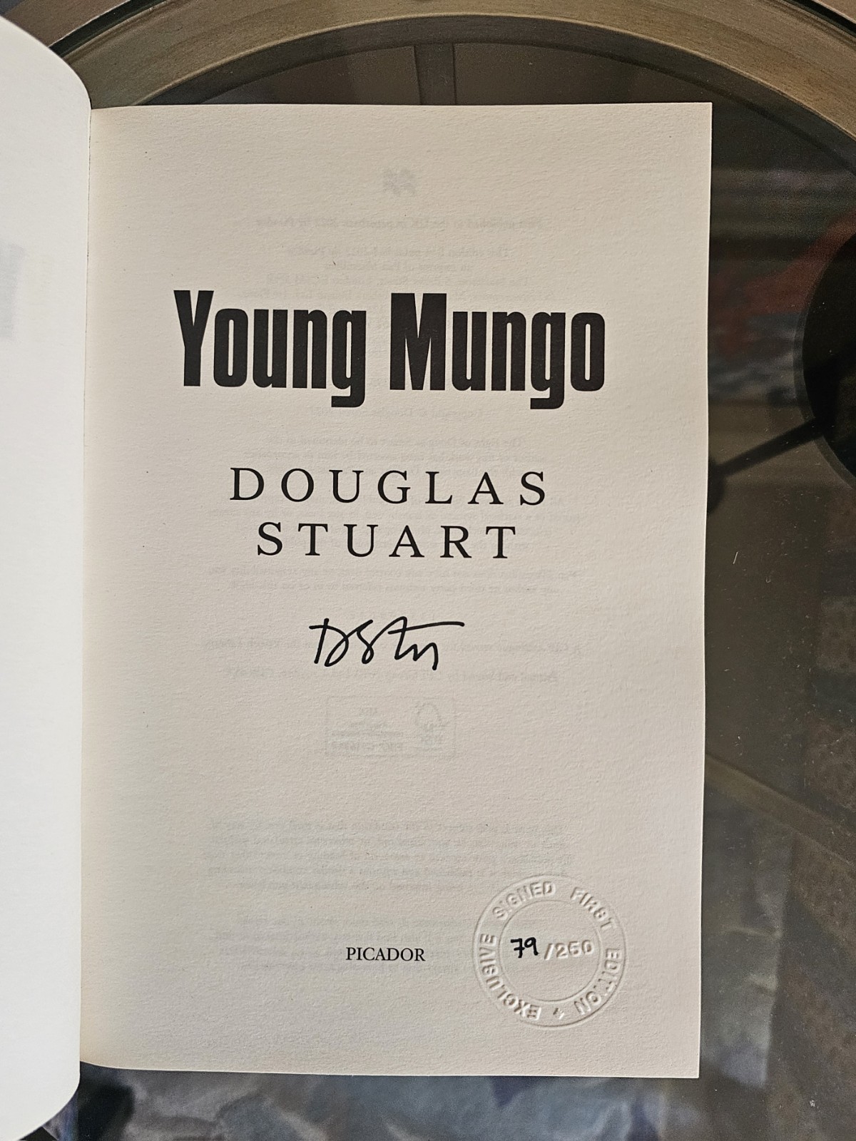Young Mungo Douglas Stuart – Signed First Edition Goldsboro-Embossed 79/250)