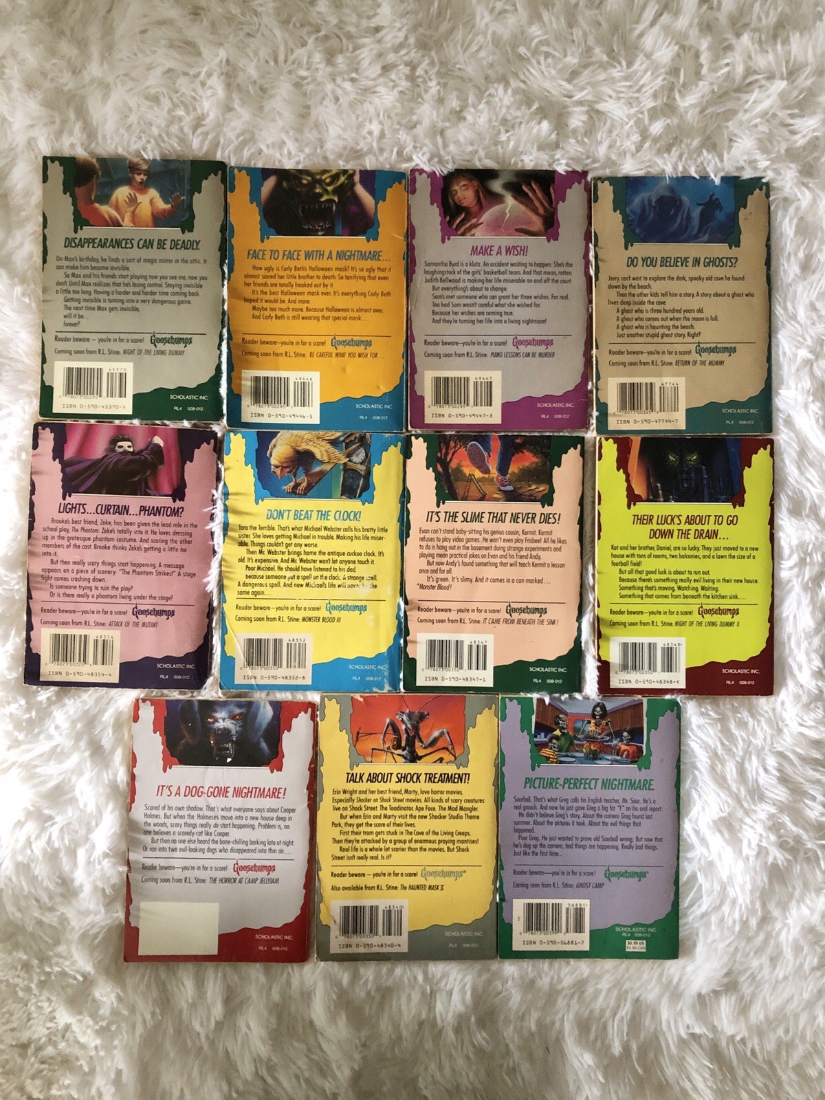 Goosebumps Book Lot True First 1st Prints (number line) RL Stine Vintage 90s
