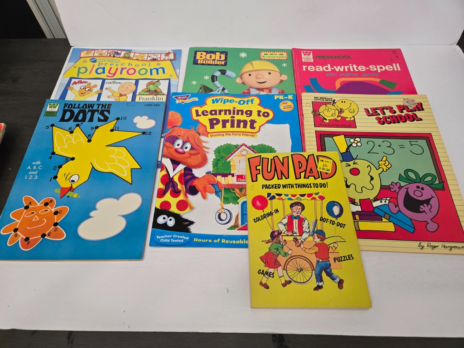 Pre-School and Elementary School Activity Books- Lot of 18- None of Pages Used