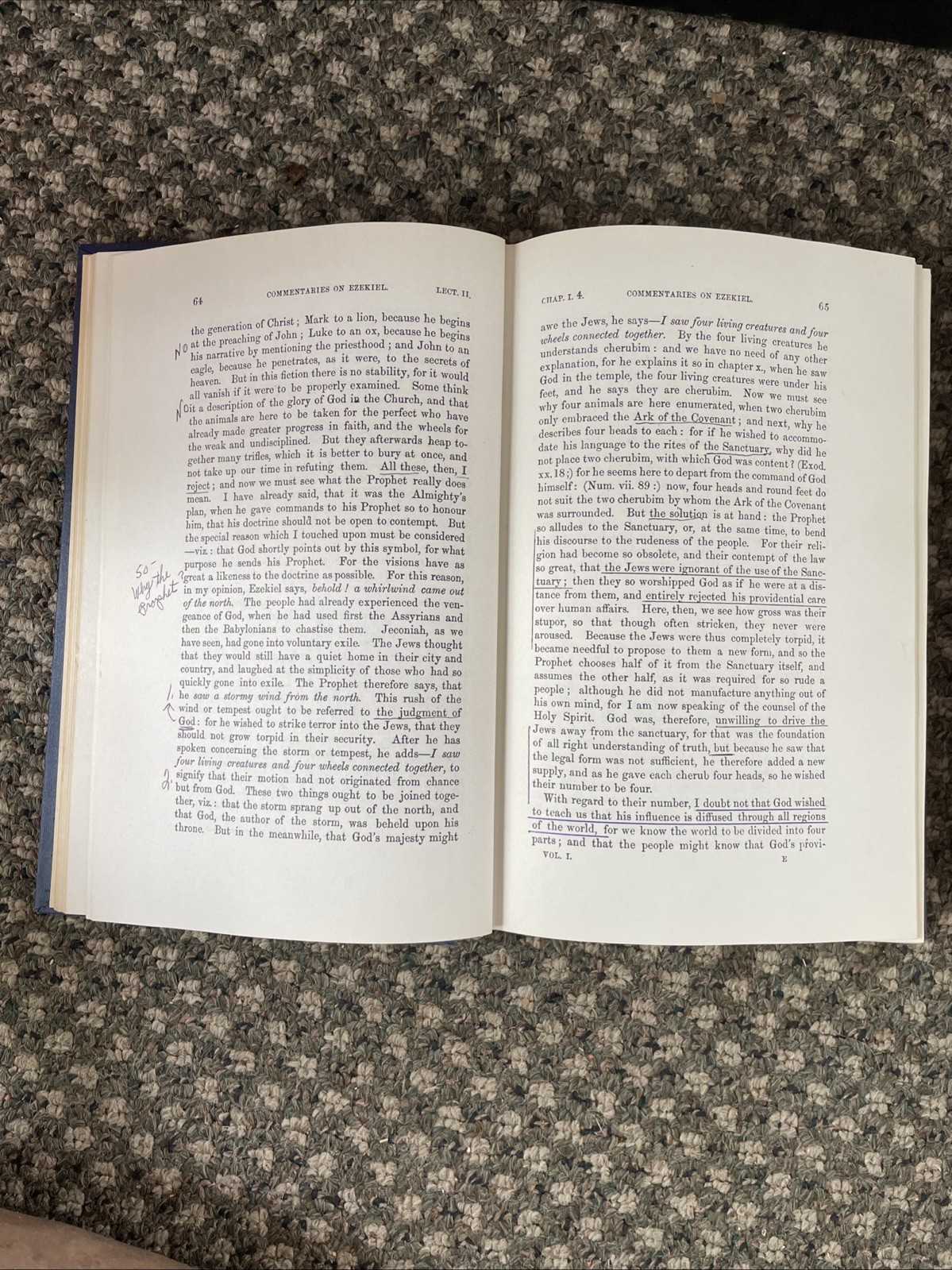 Calvin’s Commentary on Ezekiel 2 Volume Set Eerdmans 1948 Hardback
