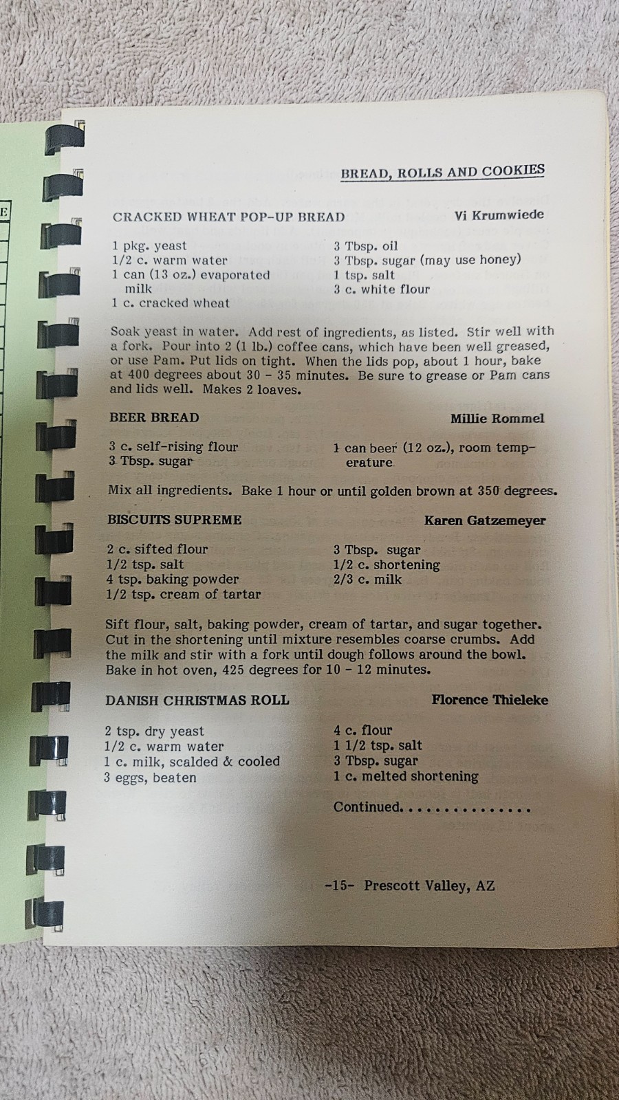 ‡ 🧑‍🍳 Cherished Recipes by Trinity Lutheran Church (Prescott Valley, AZ) • VTG