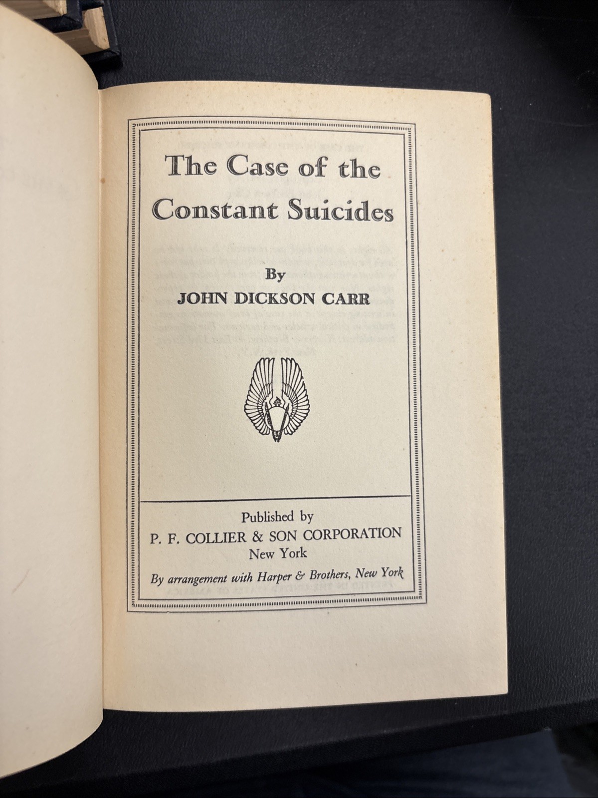 John Dickson Carr P.F. Collier Rare Vintage Skull Cover Edition Lot 1940’s HC