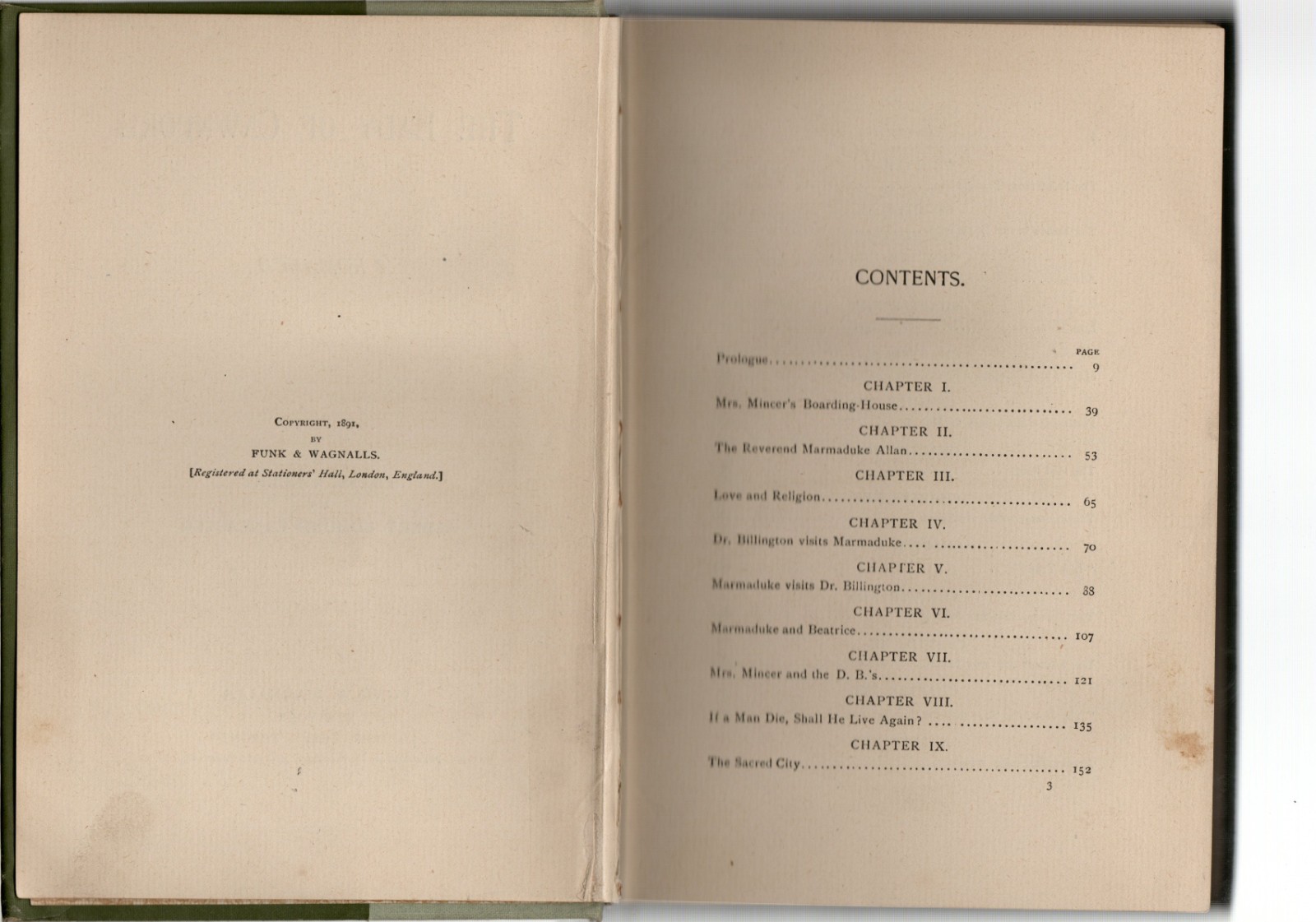 The Lady Of Cawnpore Frank Vincent Albert Lancaster 1891 Funk/Wagnalls HC RARE!!