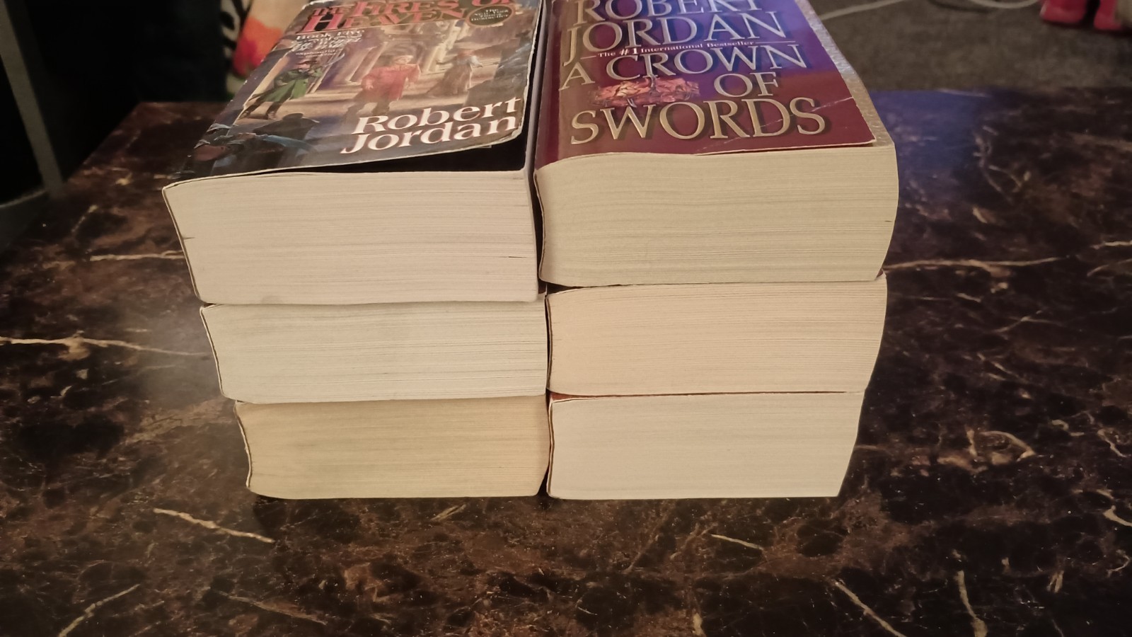 Vintage Robert Jordan Wheel Of Time Paperback Book Lot Of 6
