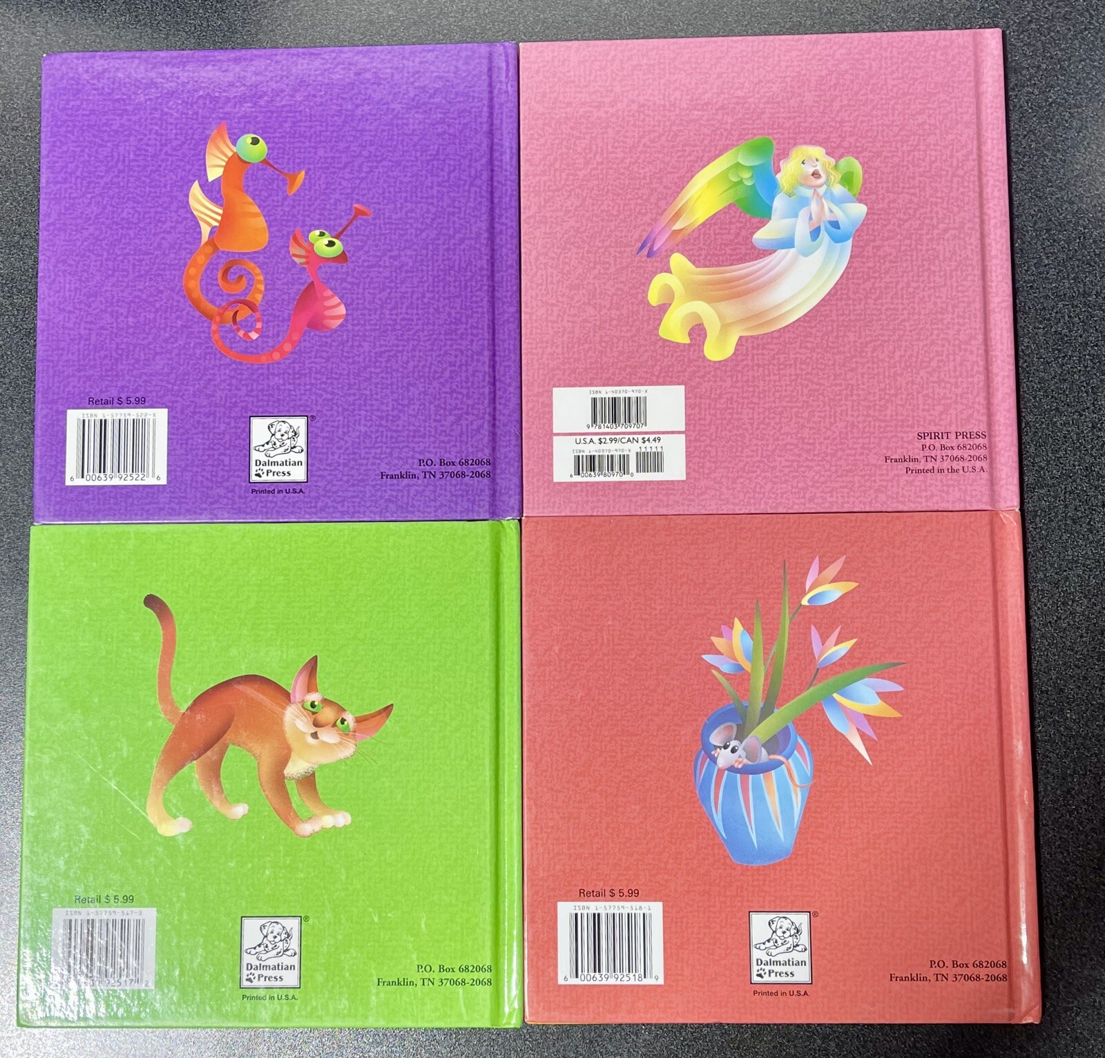 Set of 4 Christian books by Dalmatian Press Savior is born, Joseph, Jonah, Moses