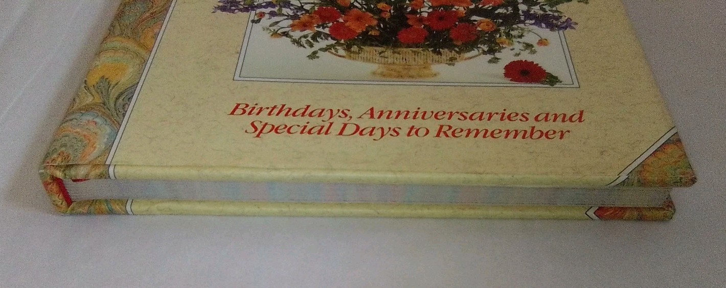 The Birthday Book Anniversaries Special Days Hardcover 1993 Floral First Edition