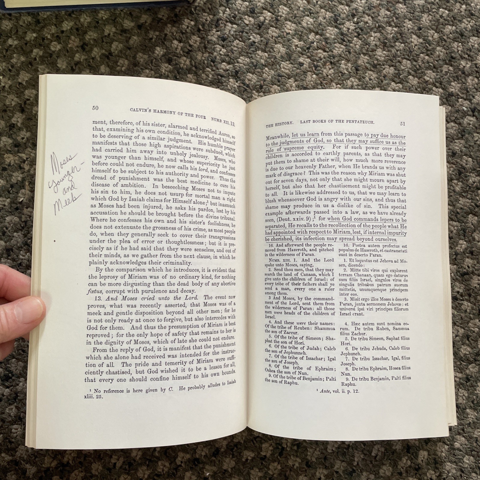 Calvin’s Commentary on Last 4 Books of Moses 4 Volume Set Eerdmans 1948 HB