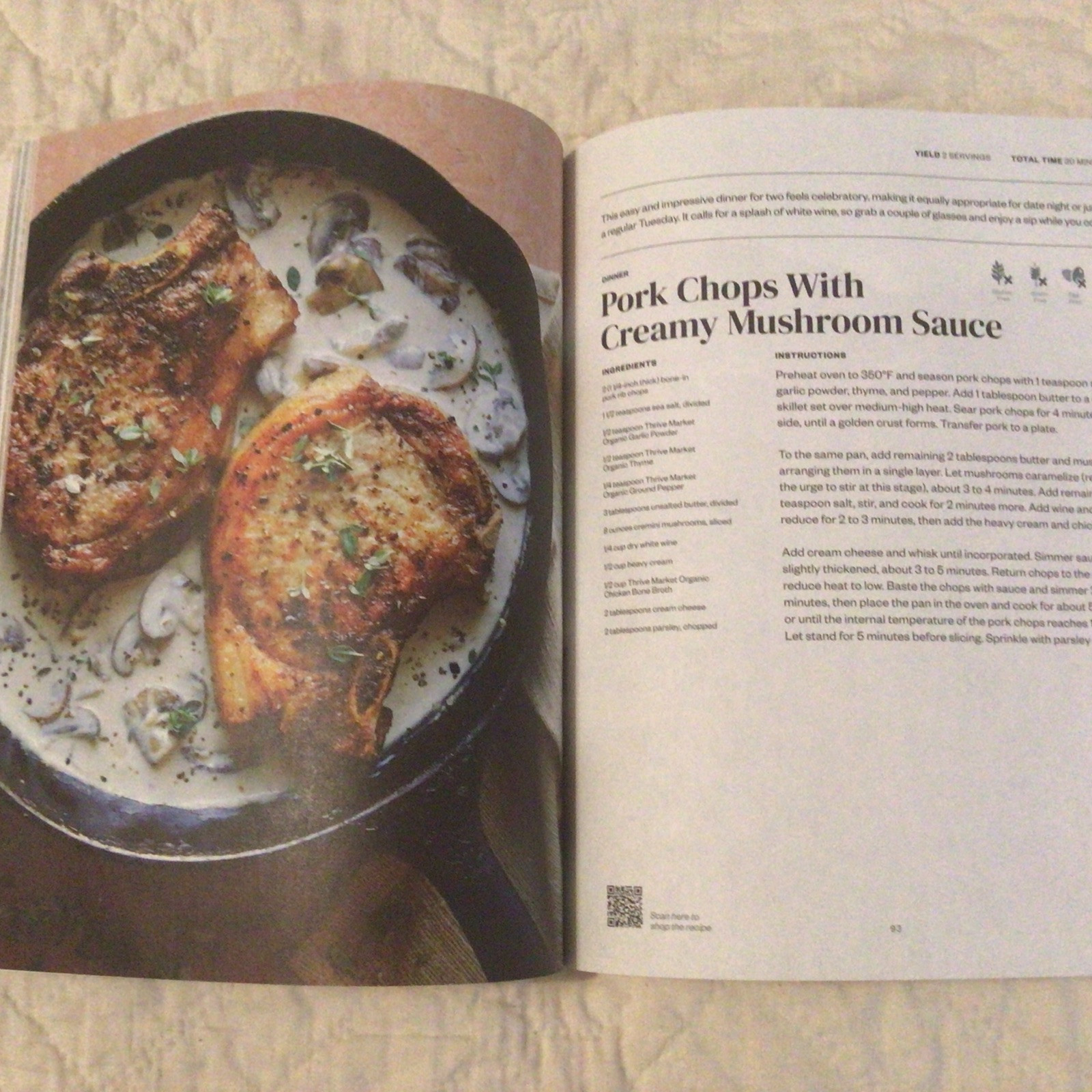 Thrive Market Healthy Living Made Easy Cookbook New 60 Recipes, PB 2021