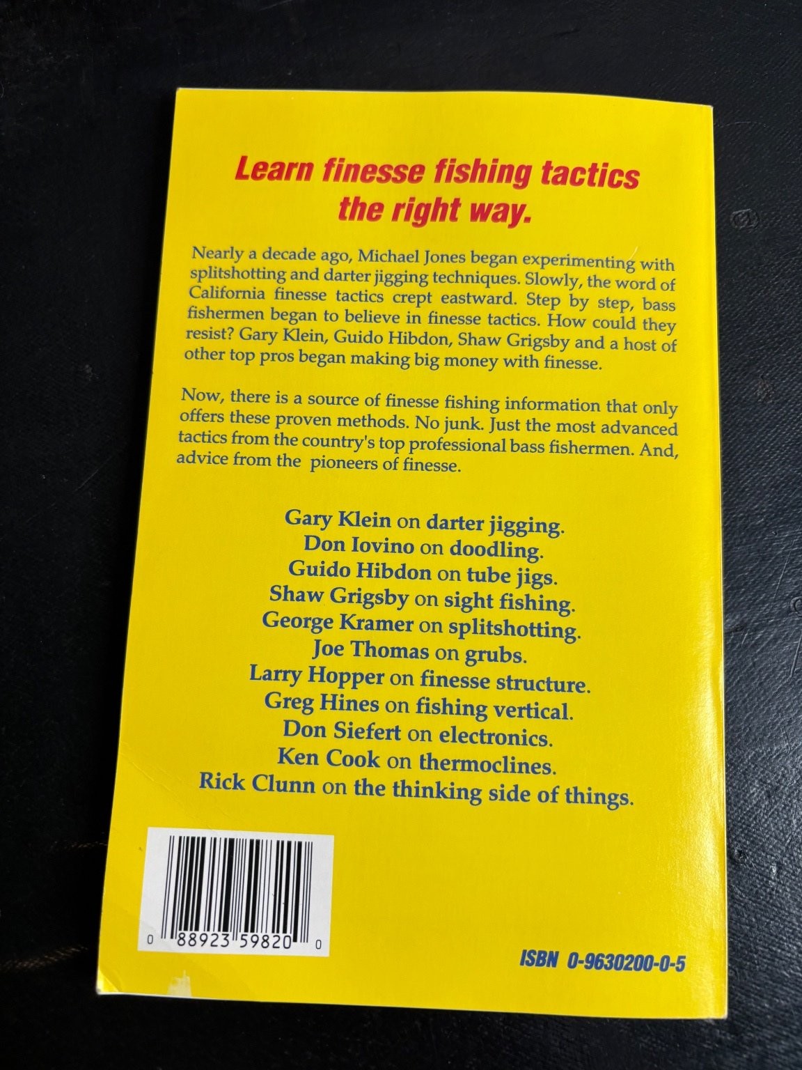 Complete Guide to Finesse Bass Fishing Michael Jones 1991 McGrady Media