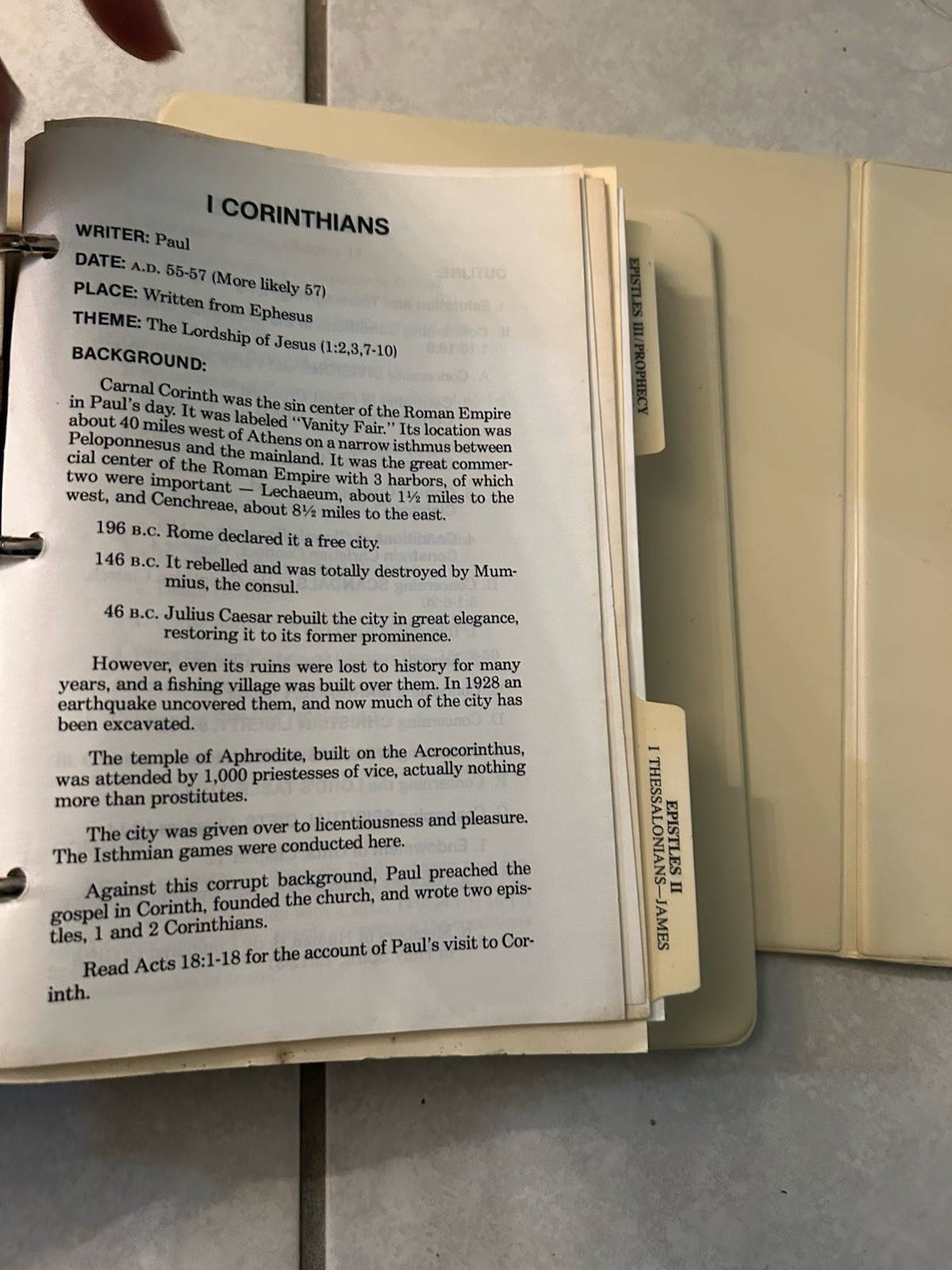 Vintage J Vernon McGee Thru The Bible Radio Notes & Outlines 2 Binder Set Lot