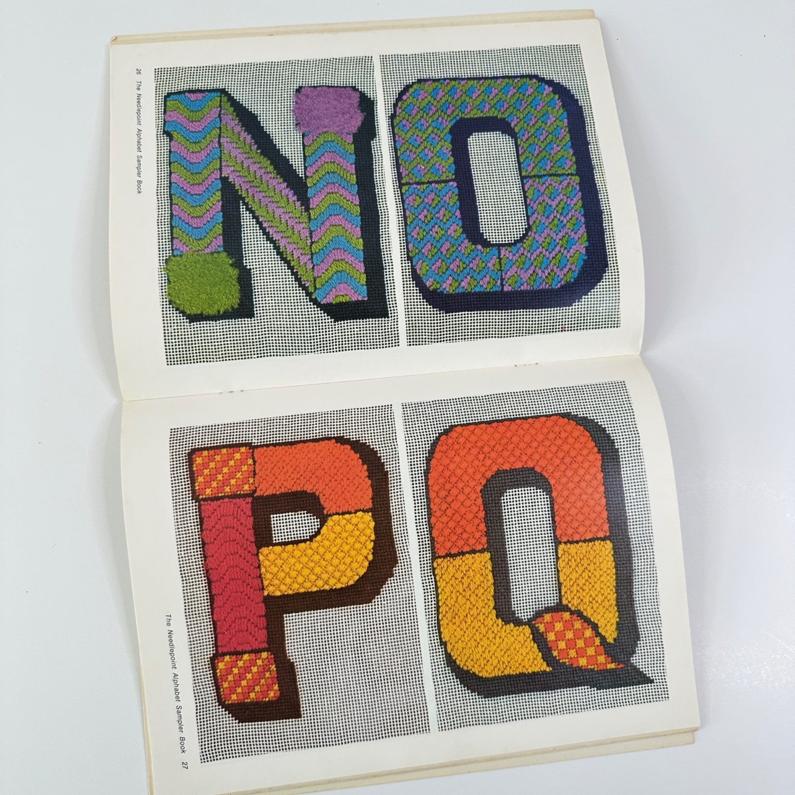 1977 The Needlepoint Alphabet Sampler Book Dover Needlework Series by Rita Weiss