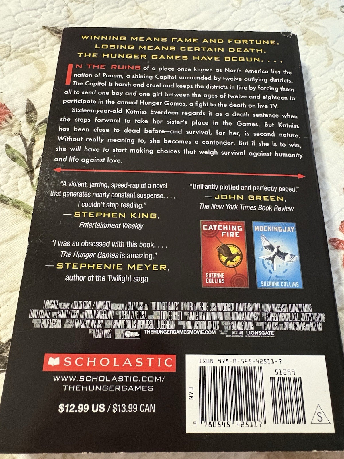 The Hunger Games by Suzanne Collins NY Times Bestselling Author Paperback Book 1
