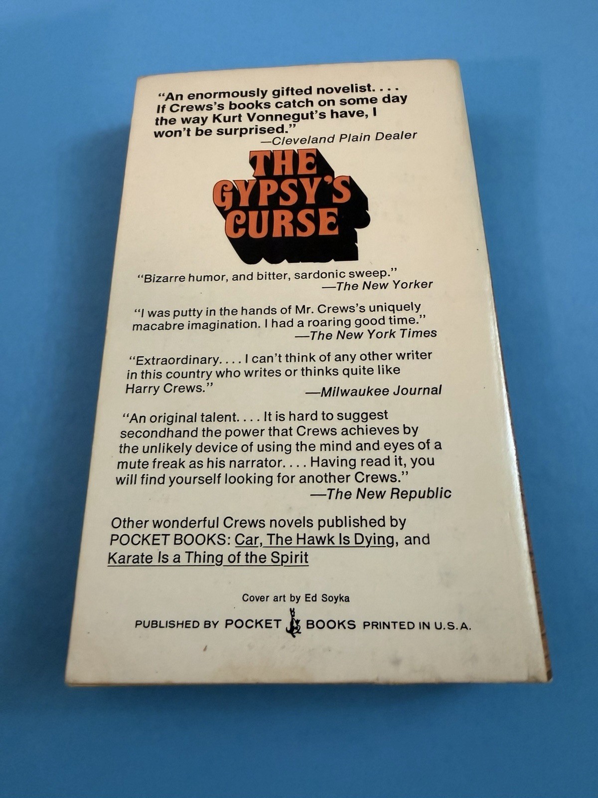 GYPSYS CURSE By Harry Crews 1976 Pocket Books Paperback 1st Printing