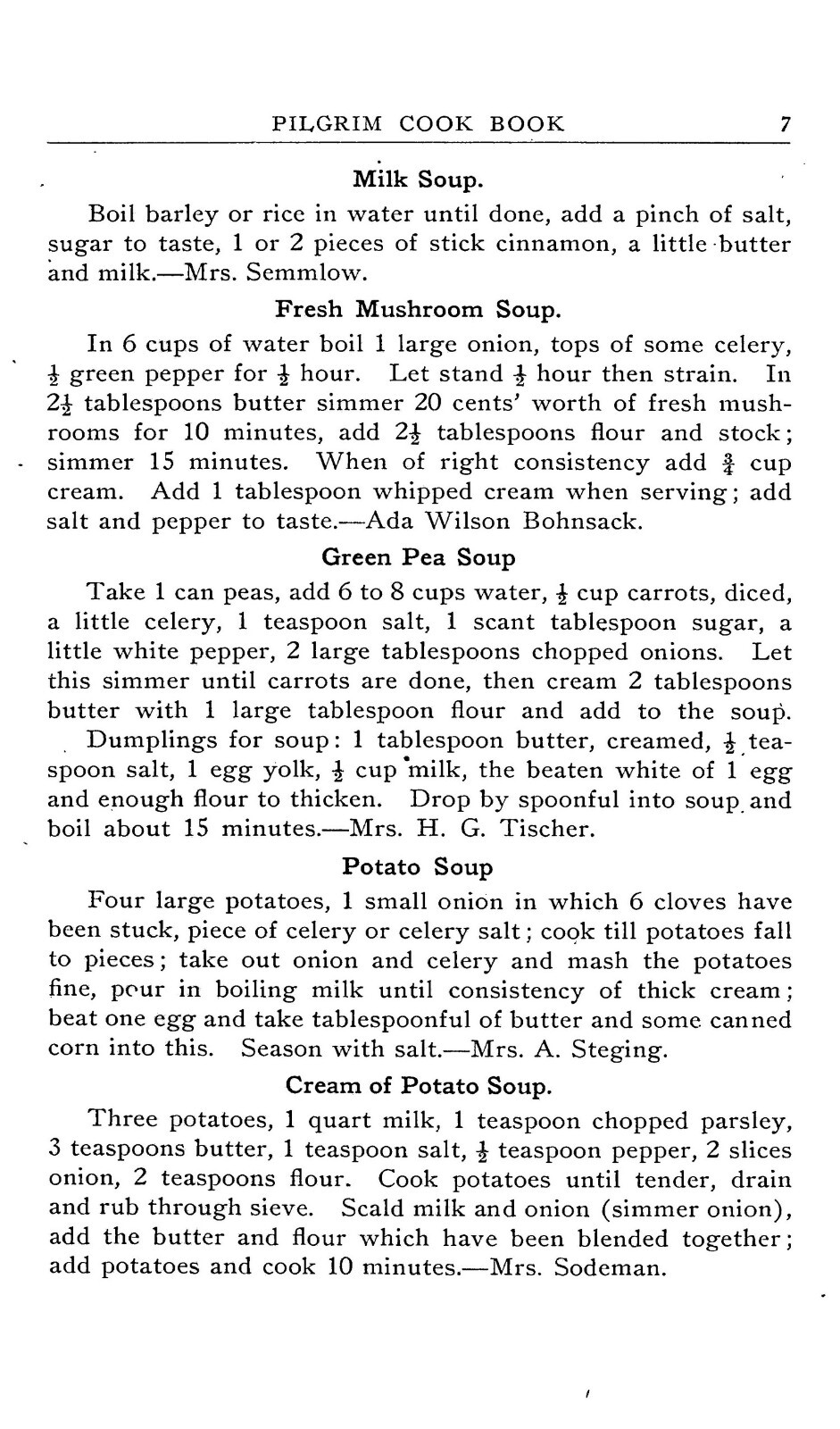 1921 The Pilgrim cook book 146 Pages