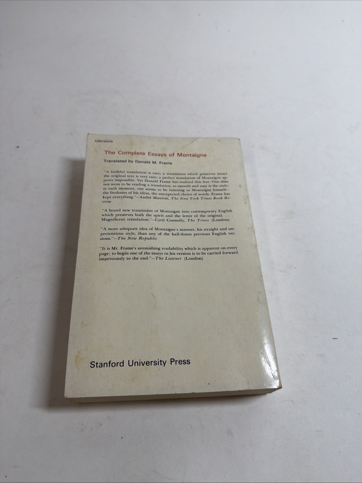 The Complete Essays of Montaigne by Montaigne, Michel Eyquem