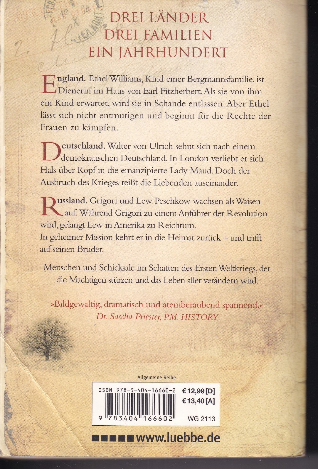 Ken Follet Sturz der Titanen Roman TB Erst Ausg BasteiLübbe 2012 gut
