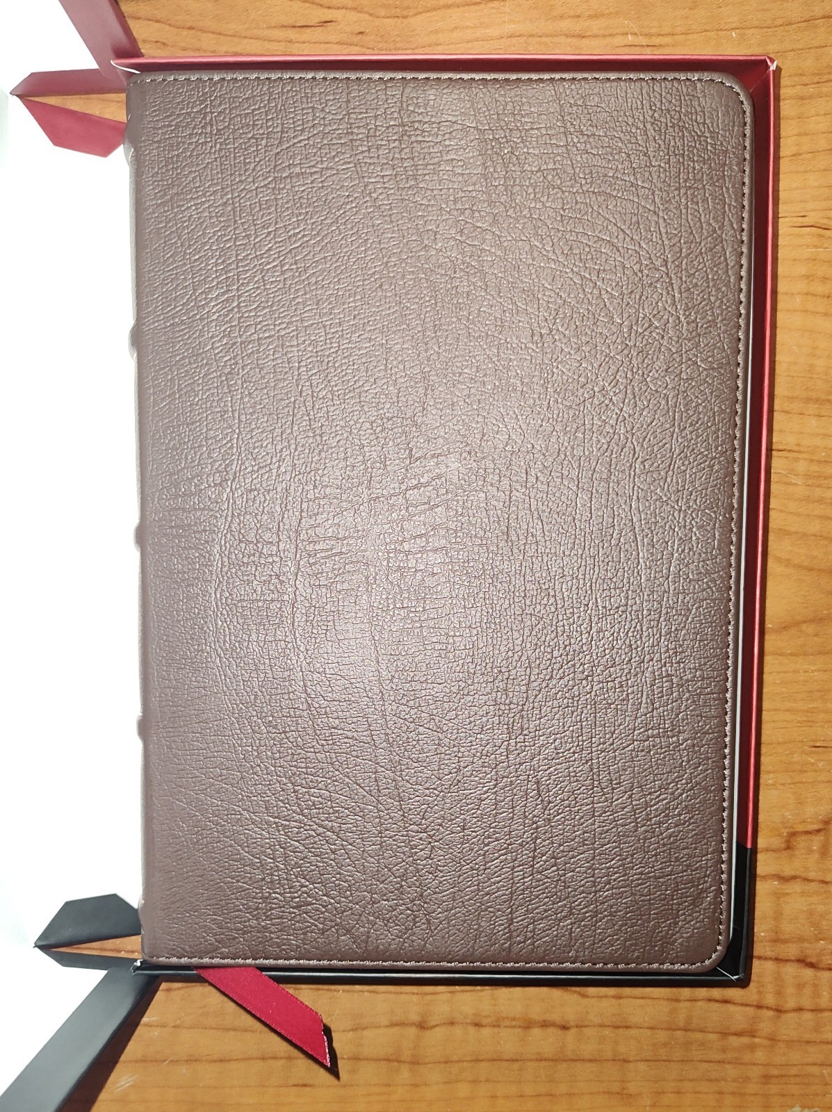 NKJV Large Print Verse-By-Verse Reference Bible – Brown Genuine Leather Maclaren