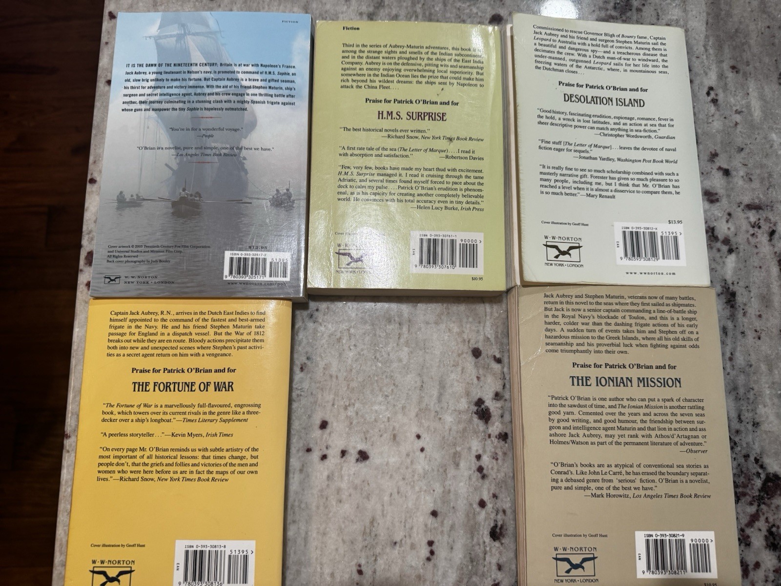 11 Patrick O’ Brian Jack Aubrey Stephen Maturin Series Paperback Morton Lot