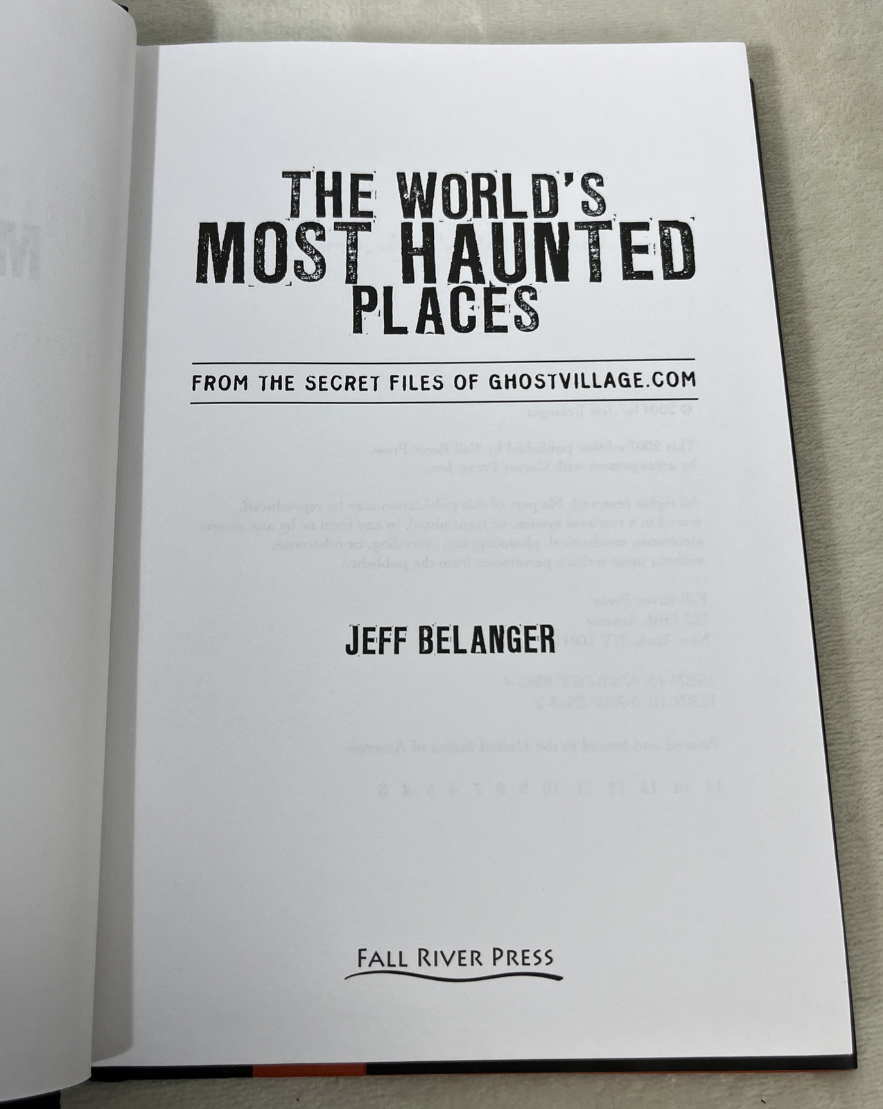 World’s Most Haunted Places Jeff Belanger Hardcover 2007 Fall River