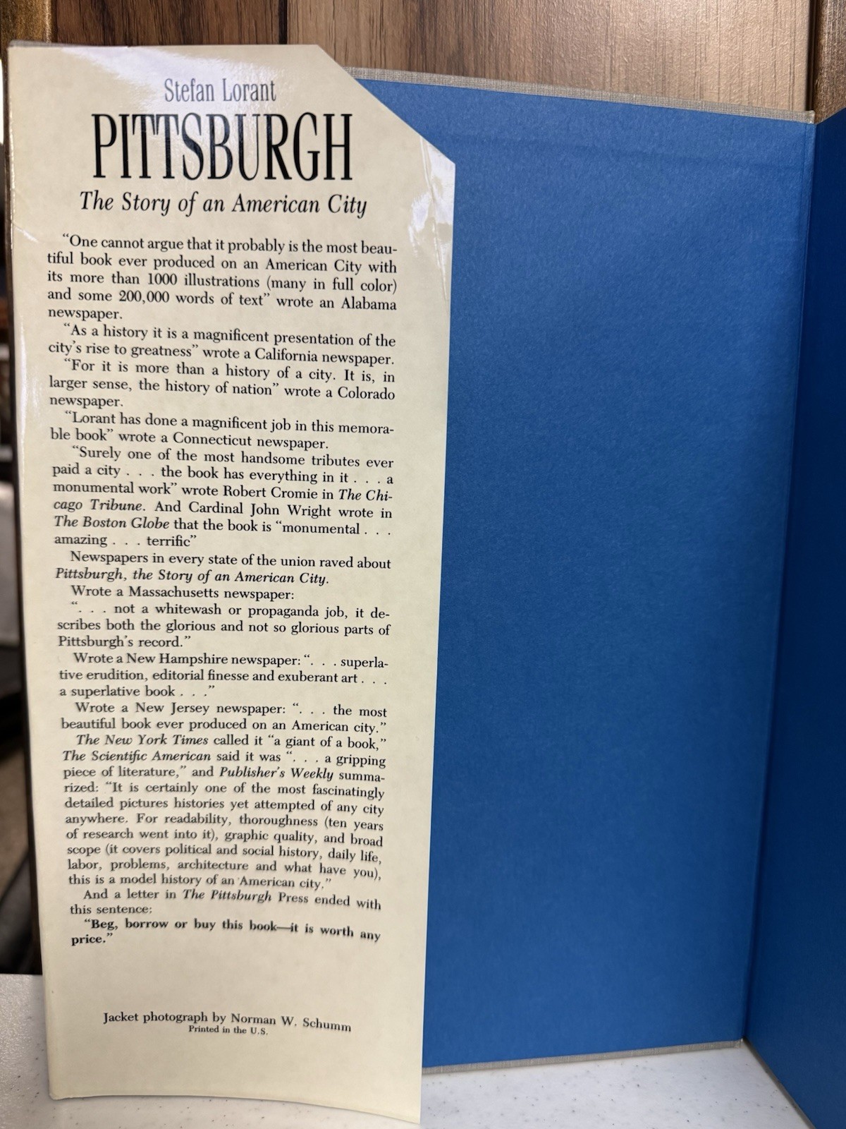 Pittsburgh Photo Book The Story of An American City by Stefan Lorant Autographed