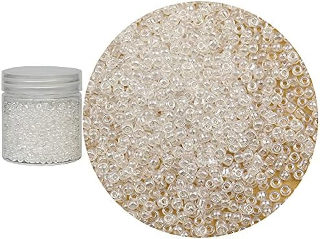 Crystal Pearl Color 4Mm Glass Seed Beads about 1400Pcs in Box 6/0 Glass Craft Se