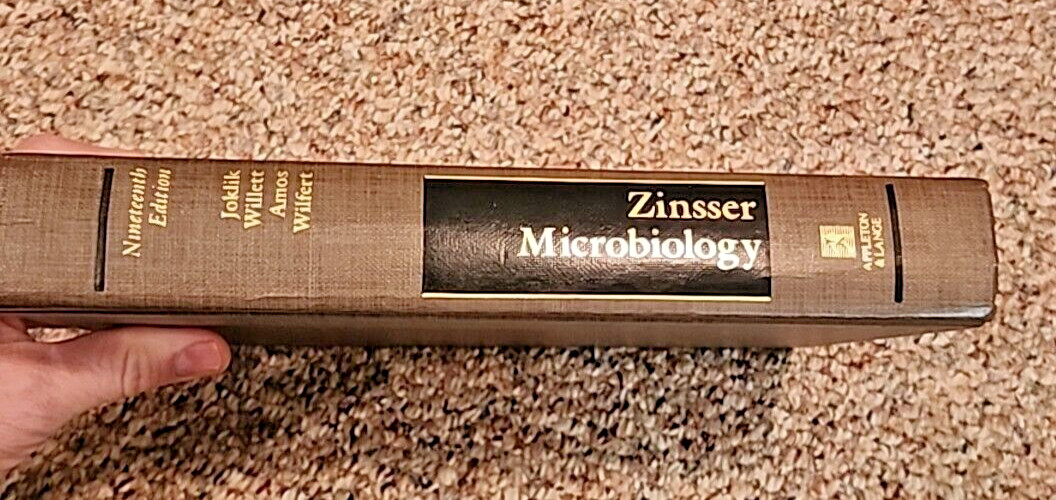 Zinsser Microbiology Joklik, Willett, Amos 19th Edition Hardcover.