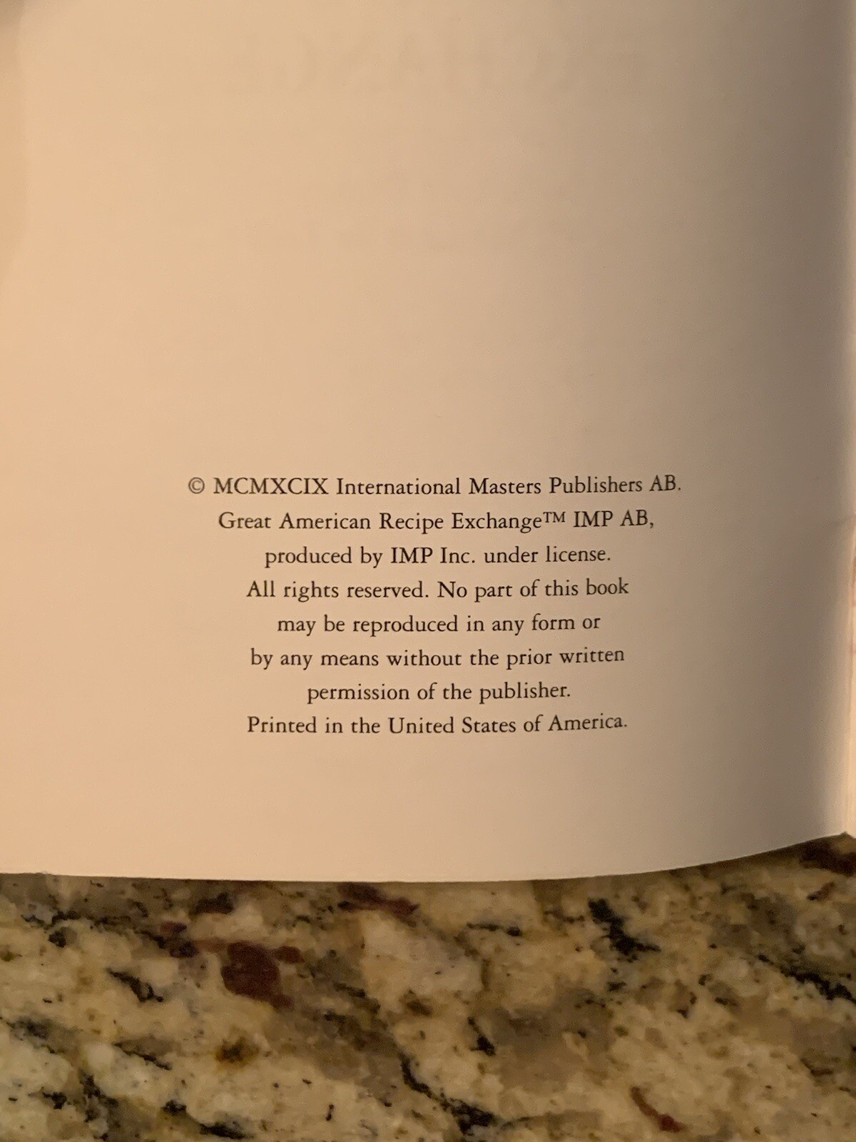 Great American Recipe Exchange (Very Good) 1999 Cookbook