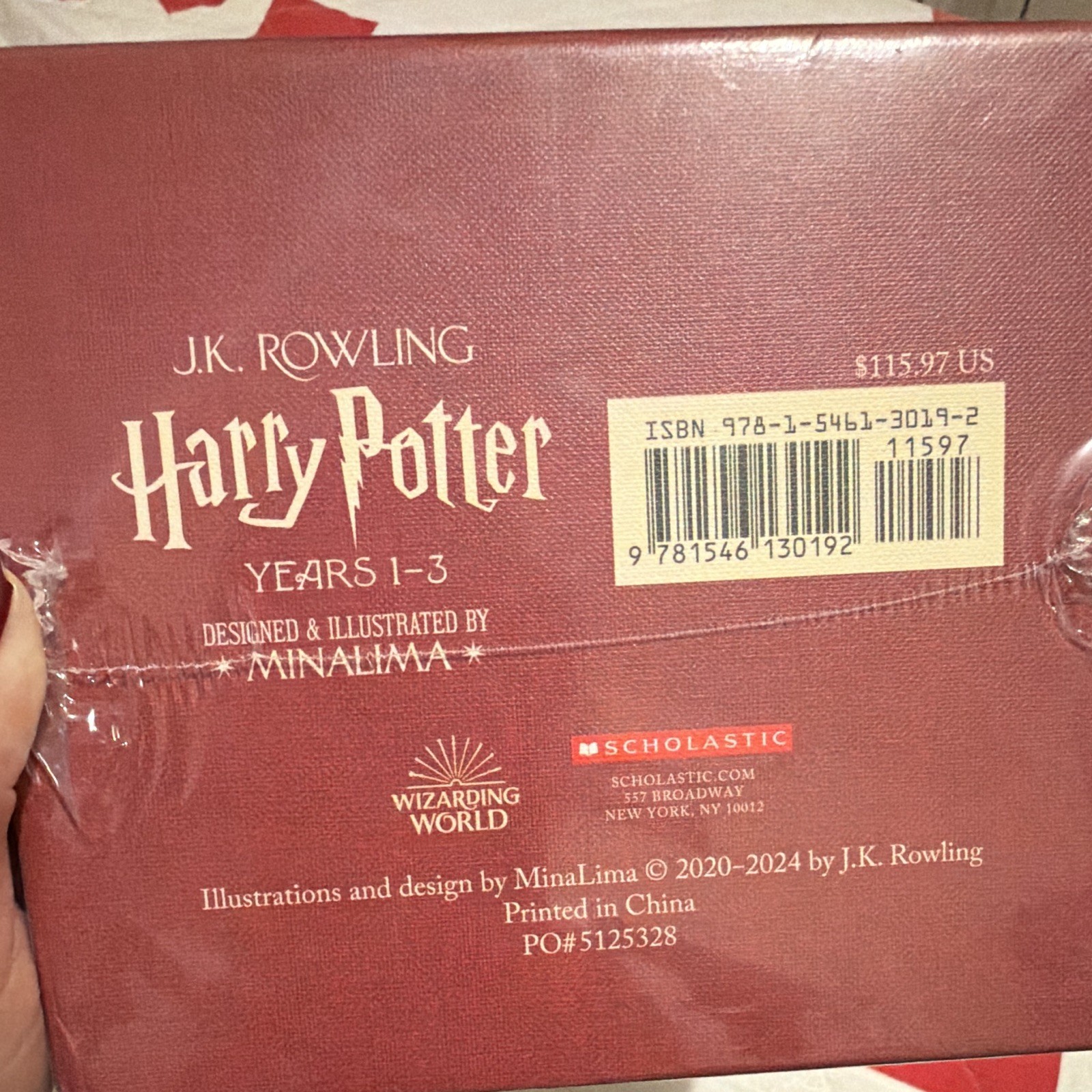 J.K. Rowling Harry Potter Years 1-3 MinaLima Illustrated Hardcover Box Set