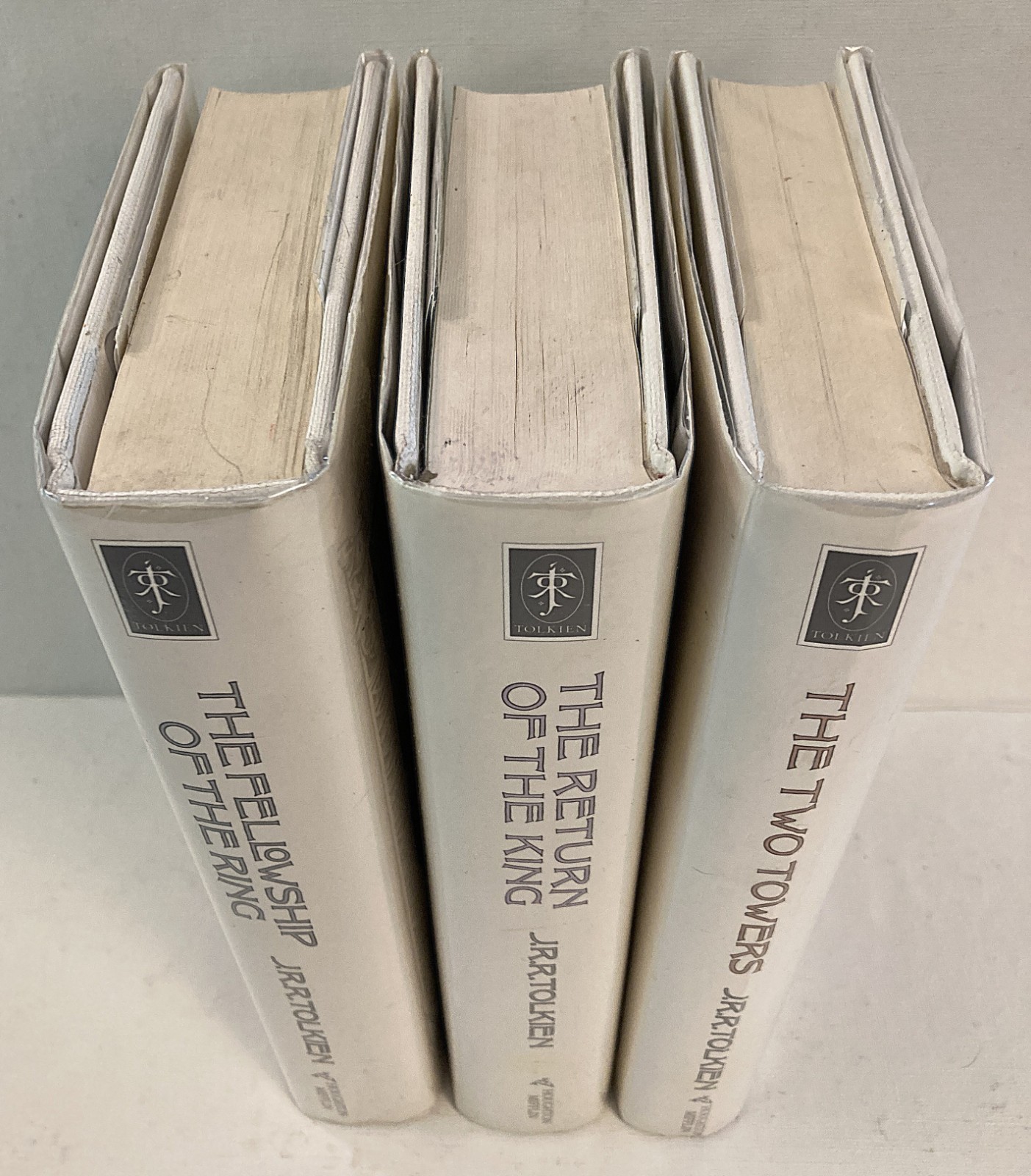 Tolkien’s LOTR 3 vol 1993 Houghton Mifflin Edition Later Prints HC/DJ EX-LIB GC