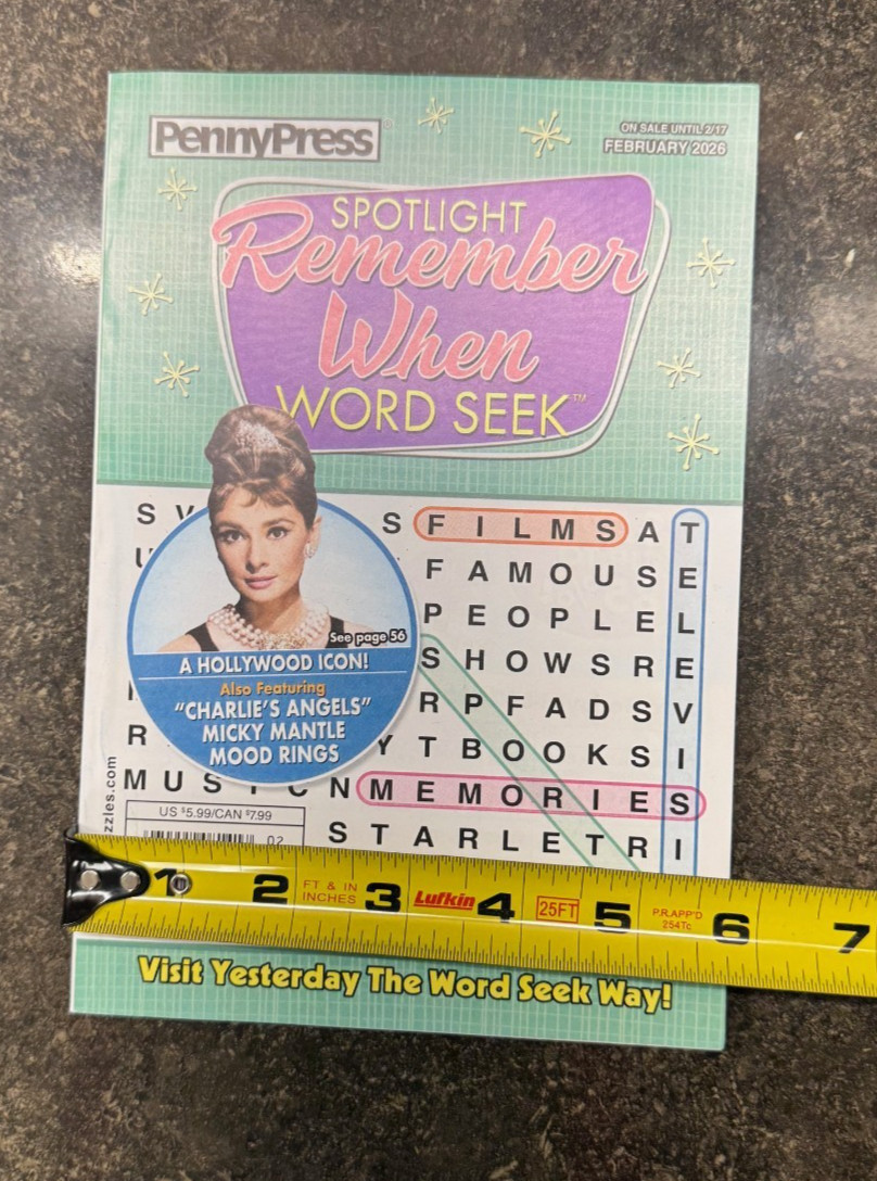 NEW Penny Press Word Search Puzzle Books Lot of 4 Spotlight Remember When Jumbo