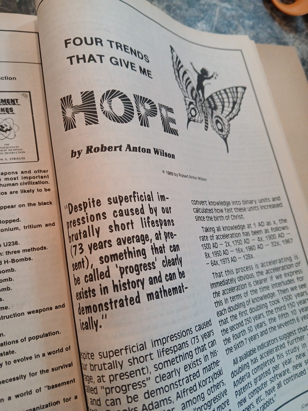 ROBERT ANTON WILSON Two articles in LOOMPANICS Unlimited book catalog 1989 VG