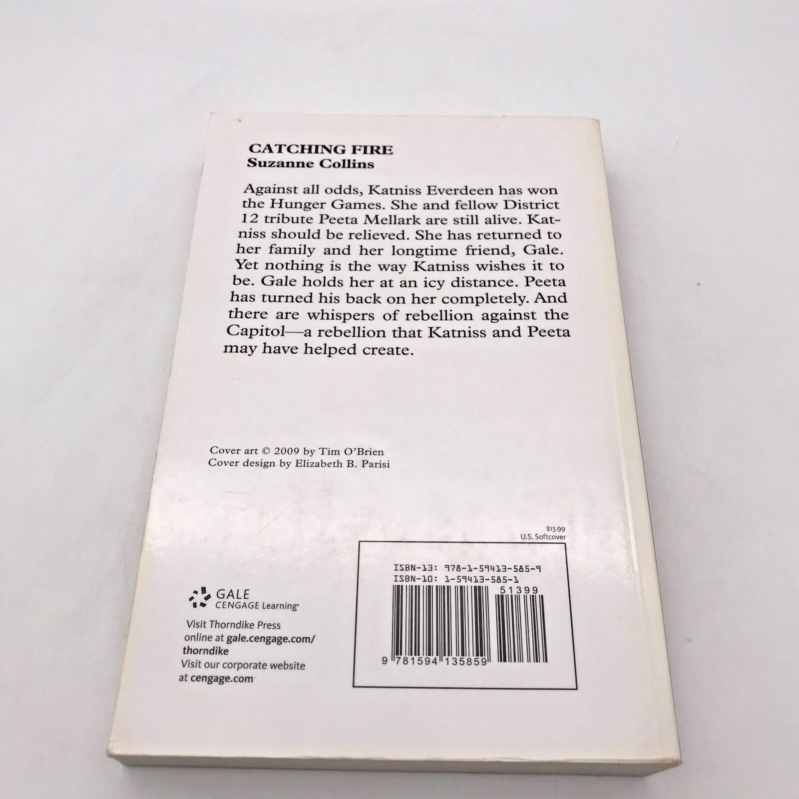 Catching Fire by Suzanne Collins Large Print Edition Book #2 The Hunger Games