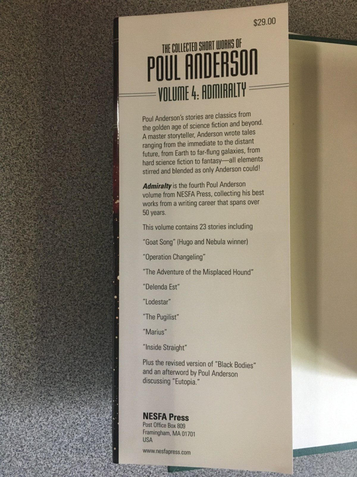 Complete Set: The Short Fiction of Poul Anderson Volumes 1-7, NESFA Press