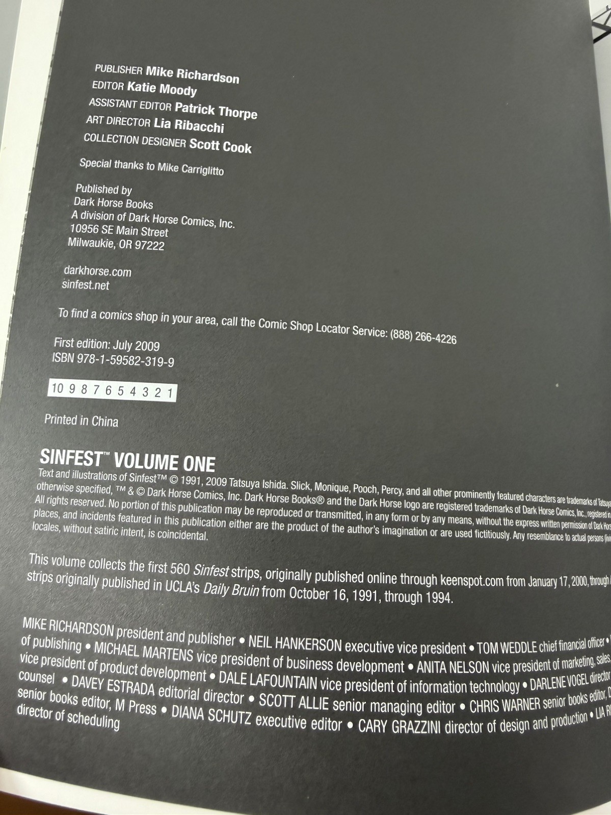 Sinfest by Tatsuya Ishida Volume 1 Dark Horse Books Webcomic First edition 2009