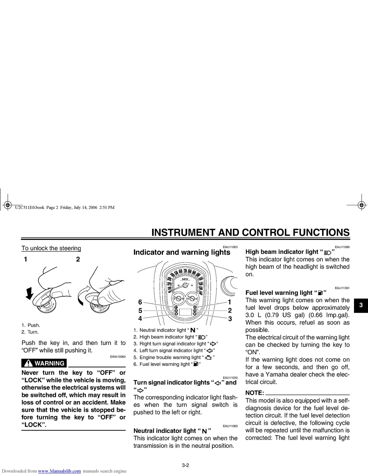 YAMAHA XV19CTSW XV19CTW XV19CTMW Stratoliner Owners Manual – WIRE BOUND – COVERS