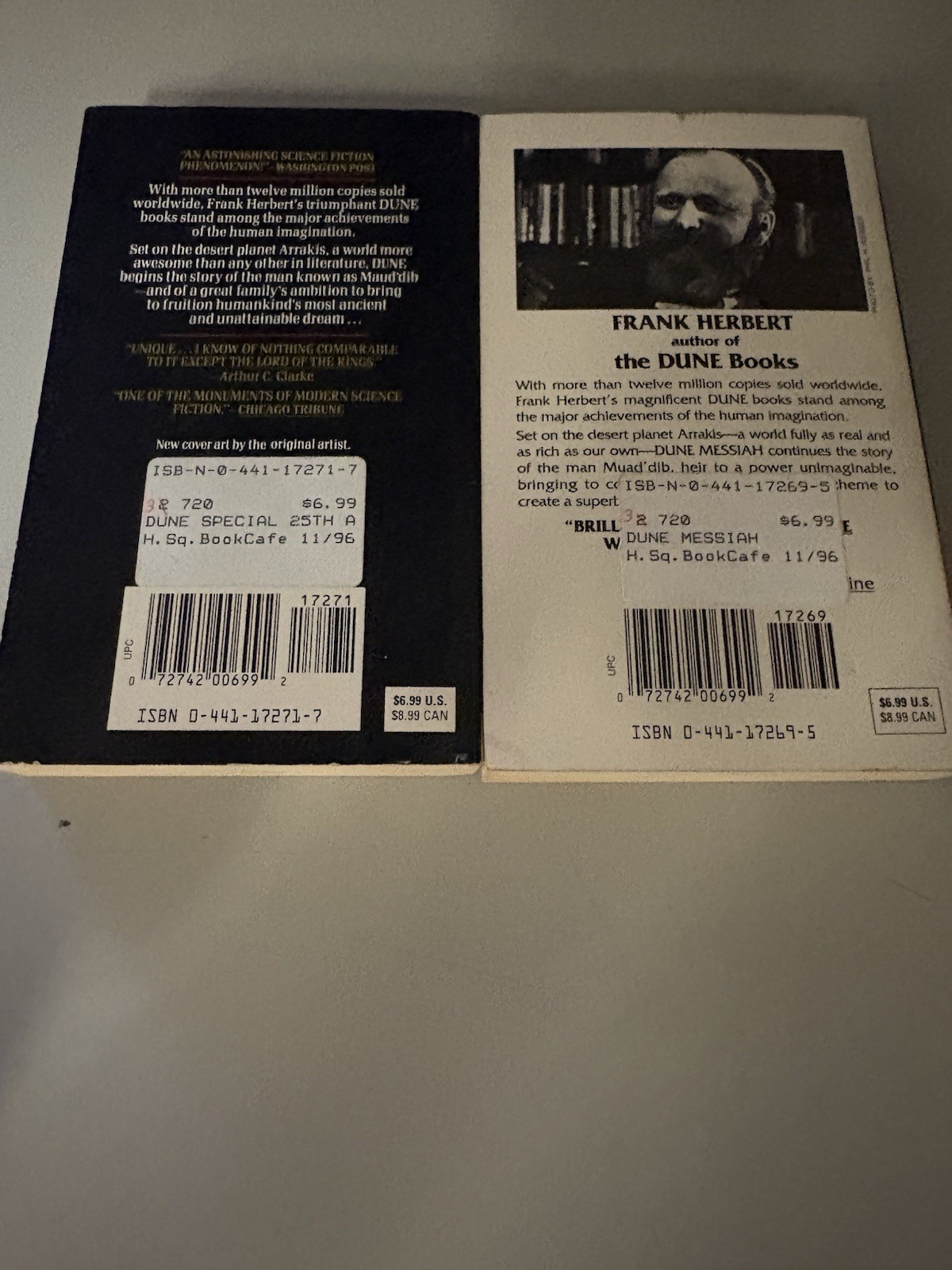 Frank Herbert Dune Vintage Paperback & Dune Messiah