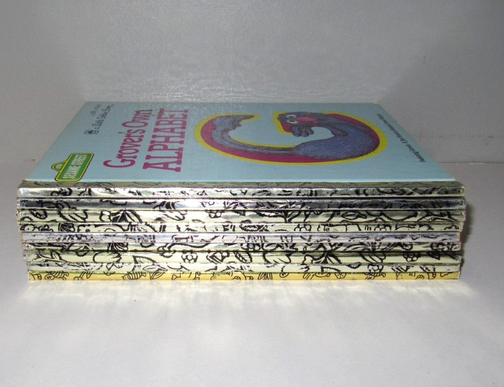 Lot of 8 Sesame Street Little Golden Books HB vintage