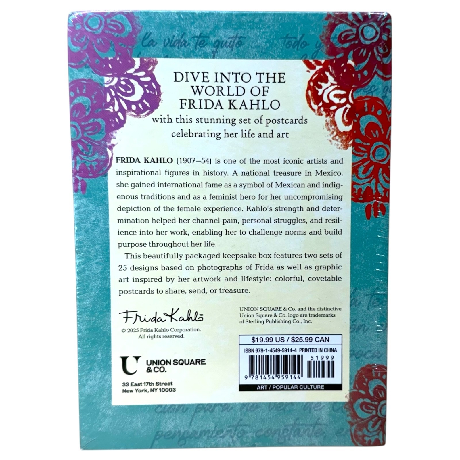 FRIDA : 50 Postcards Inspired by the World and Art of Frida Kahlo Brand New