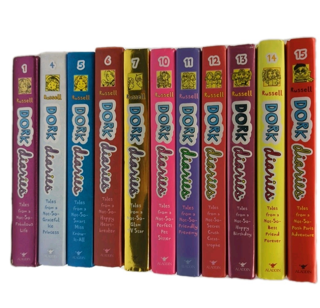 Dork Diaries By Rachel Renee Russell Hardcover Book Lot Of 11 #s 1, 4-7, 10-15