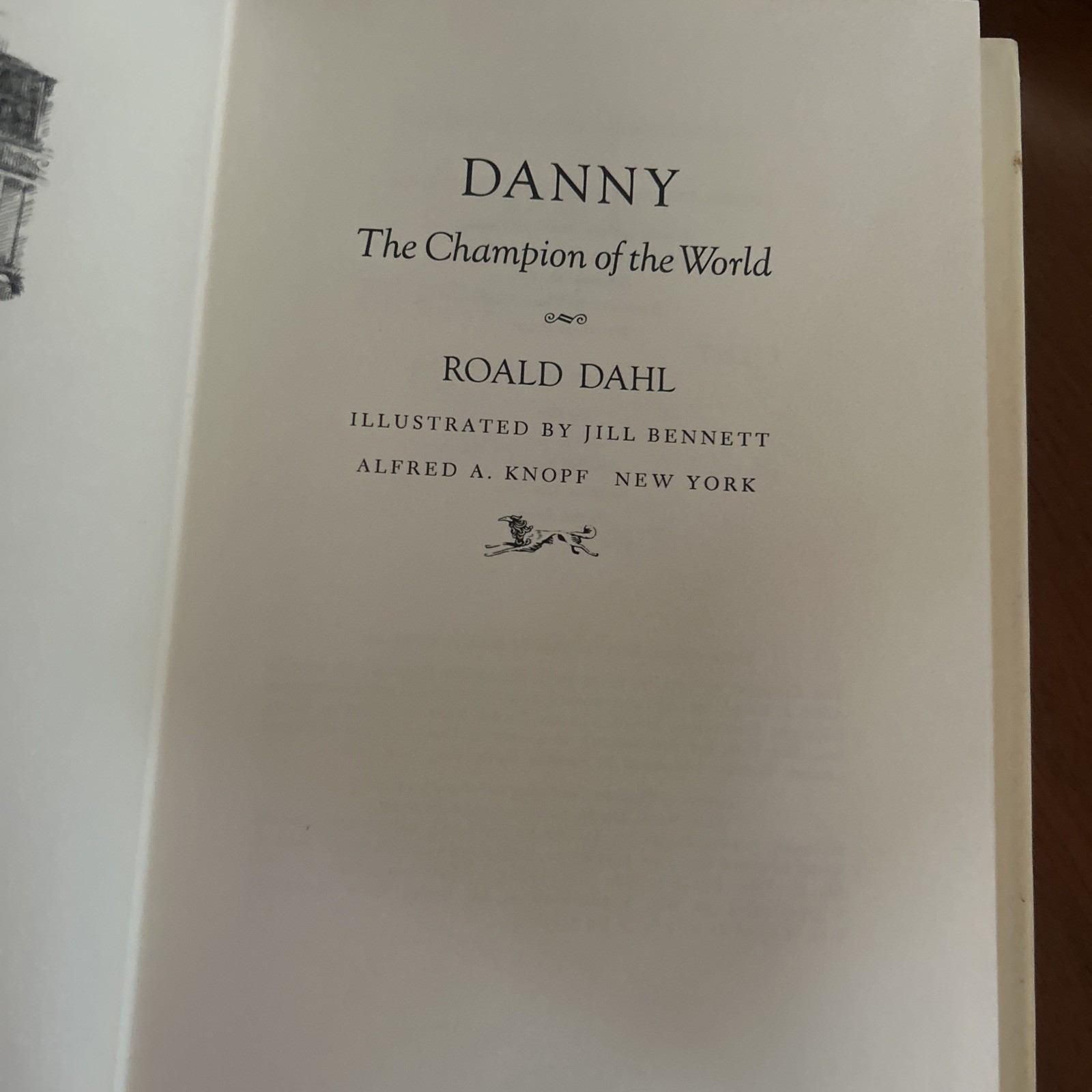 1st Printing ROALD DAHL DANNY THE CHAMPION OF THE WORLD ‘1975 HCDJ Like New