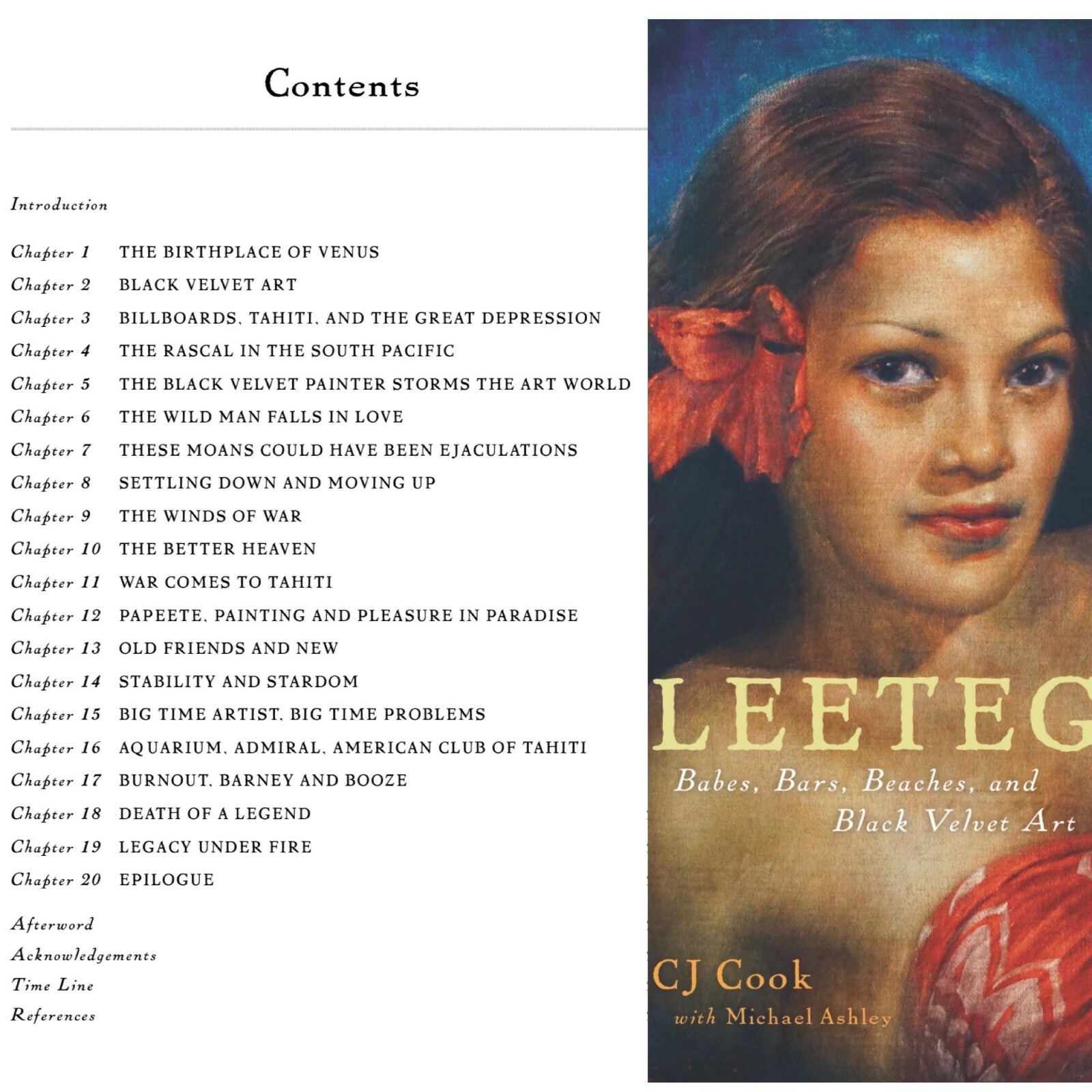 LEETEG, BABES, BARS, BEACHES, and BLACK VELVET ART; author signed, nudes,Tahiti
