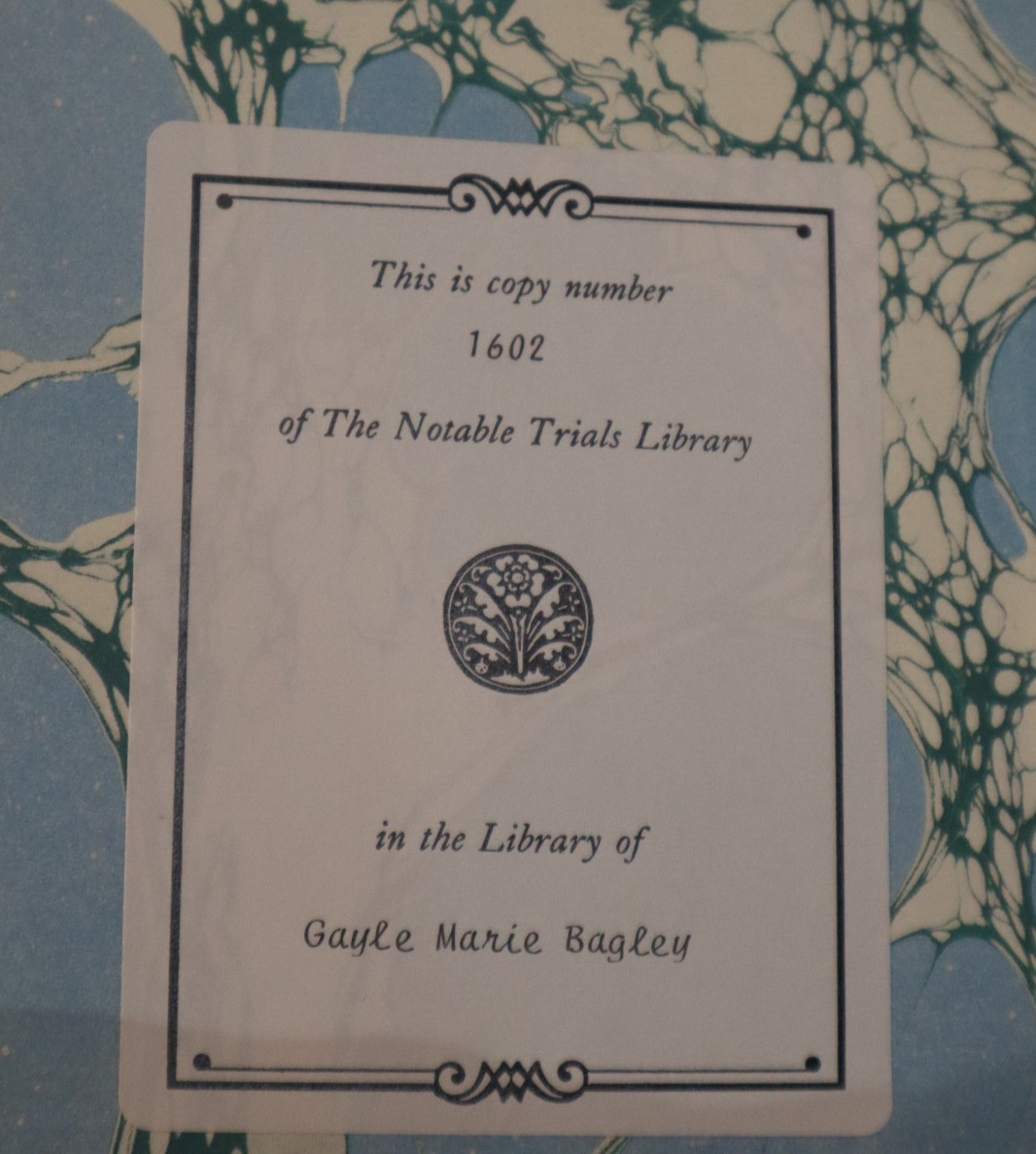 Trial Of J. W. Webster hardcover The Notable Trials Library