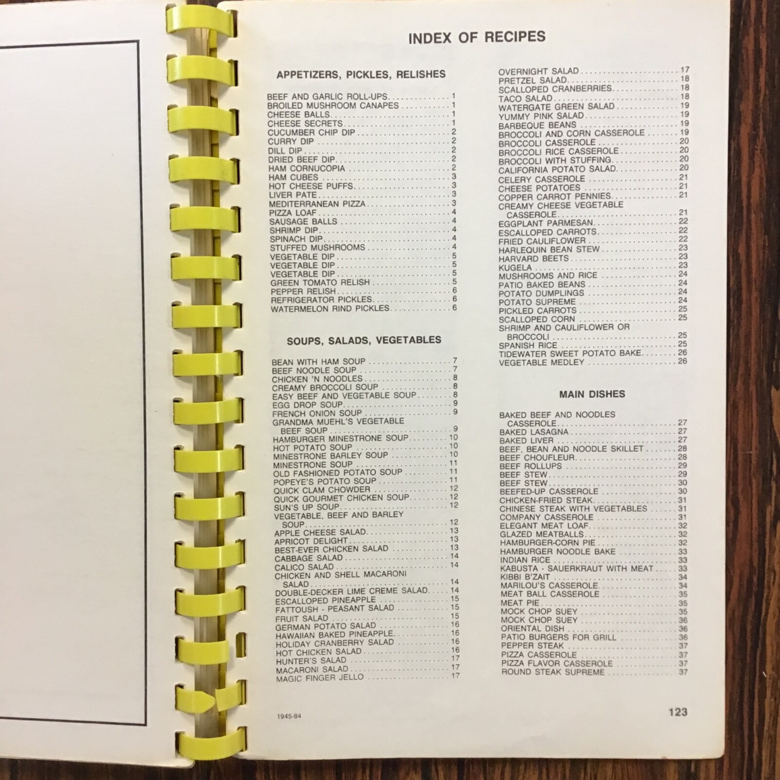 Plano Illinois Bible Church 1985 Vintage Cookbook. SEE index photos