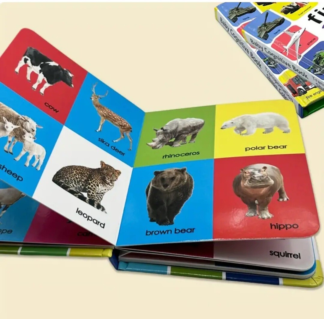 Baby Book First 100 Animals Hardcover Toddler Hard Pages Mini Size 6in NEW