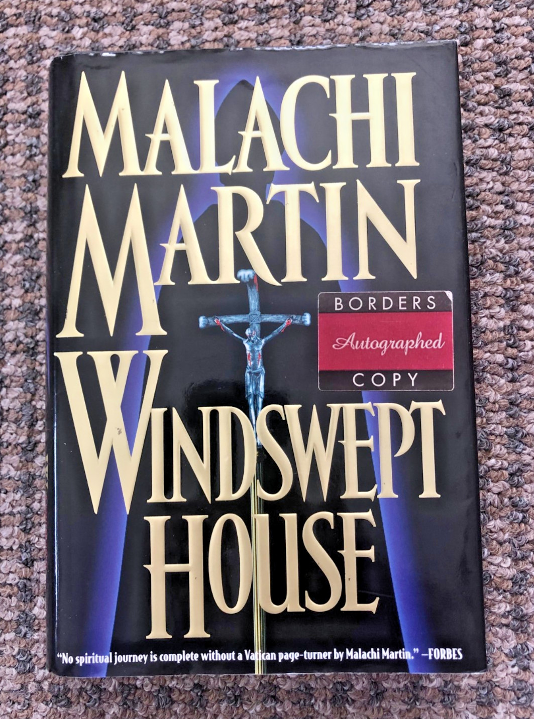 SIGNED 1ST ED HC Malachi Martin’s novel of Vatican intrigue, “Windswept House”