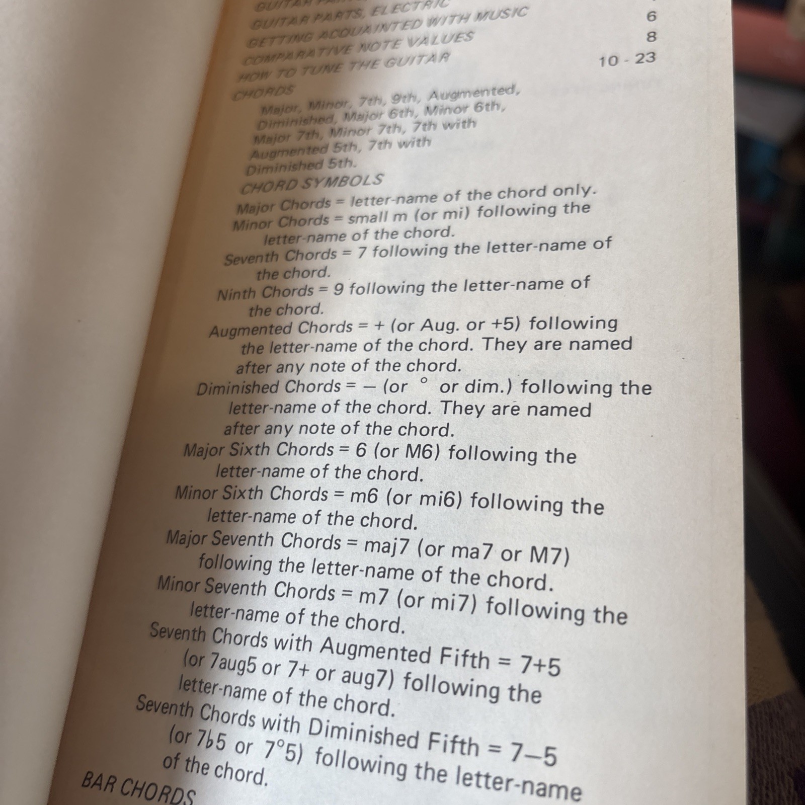 Guitar Chord Dictionary 1978 Alfred Handy Guide by Morton Manus